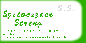 szilveszter streng business card